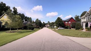 Driving Through a Quiet Traditional North Carolina Neighborhood - Driving Sounds for Sleep and Study