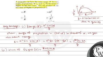 A projectile can have the same range 