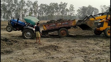POWERTRAC tractor power test on mud in heavy load|| Amazing powertrac Tractor videos