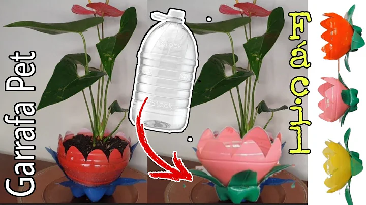 Skapa en vacker DIY blomkruka från återvunnen plastflaska!
