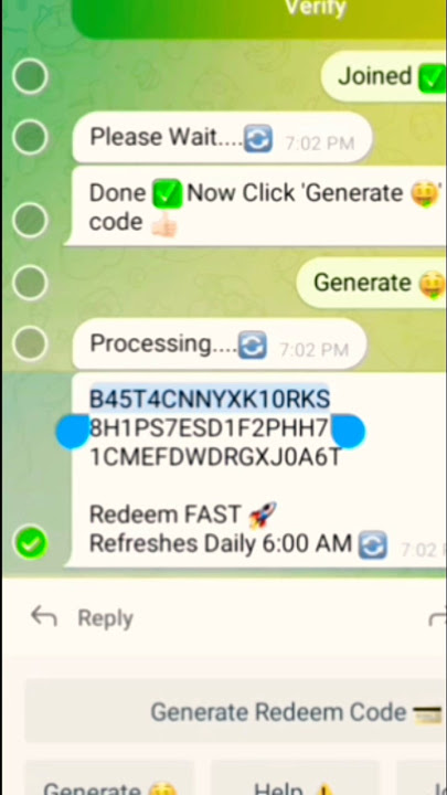 best way to get FREE REDEEM CODE 🤑 #telegram #redeemcode #telegrambot