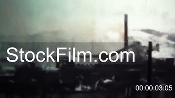 1956 Factory Smokestack Pollution Industry West Virginia, USA.