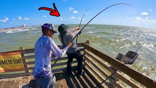 Fishing HARSH Conditions For Pier GIANTS!!