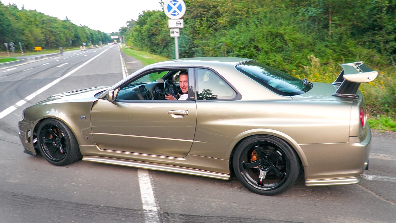 Cars Leaving Nürburgring Tankstelle! Skyline R34 GTR TAKE OVER, Porsche FAIL, Supercars!