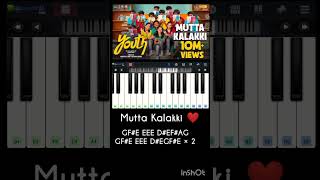 youth | Mutta Kalakki Song | Piano Notes Easy#gvprakash#tamil#piano#bgm