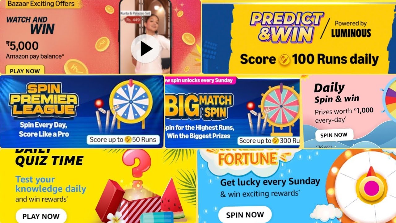 Amazon Funzone Runs Quiz Answer Today I Amazon Predict & Win Daily Quiz ...