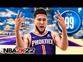 99 OVR DEVIN BOOKER BUILD can make IMPOSSIBLE GREENS on NBA 2K22
