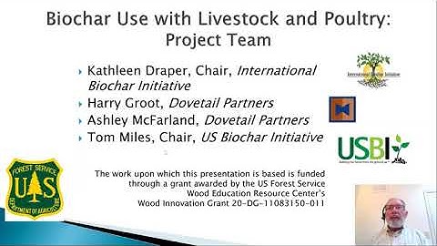 Biochar Use with Livestock and Poultry Webinar