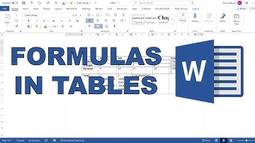 Hoe formules in tabellen in Microsoft Word te krijgen