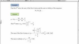 AS Mathematics for CIE - P1 Series - Geometric Sequences & Series