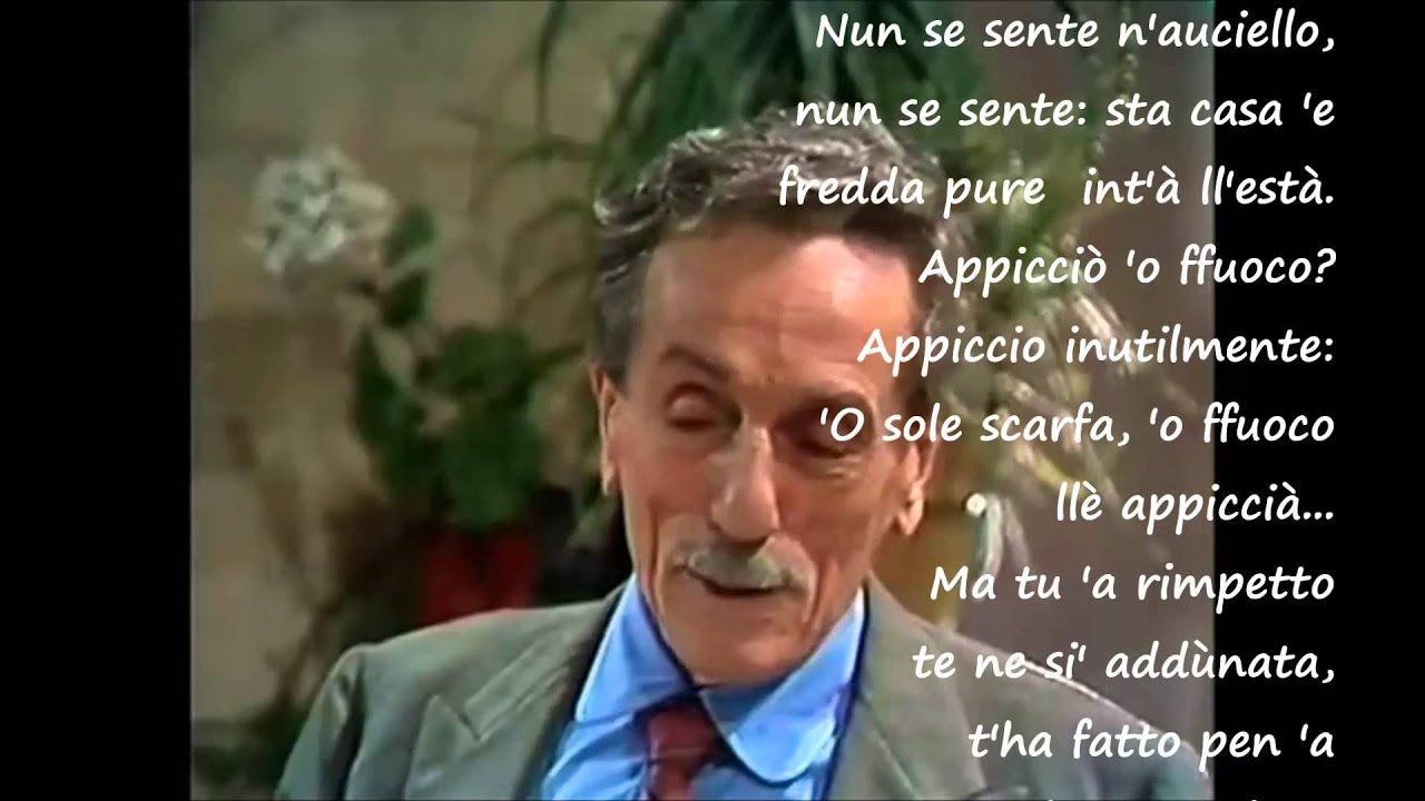 Poesie Napoletane Di Natale.Poesia Napoletana O Raggio E Sole Poesia Di Eduardo De Filippo Video Mario Ferraro Youtube