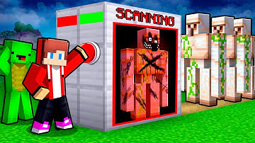 JJ and Mikey Made a SCANNER To Find The SCARY GOLEM !