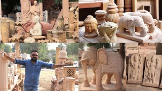 Stone Carving Work in Sikandra(Dausa, Rajasthan) |  Bansi Paharpur Sandstone Crafting