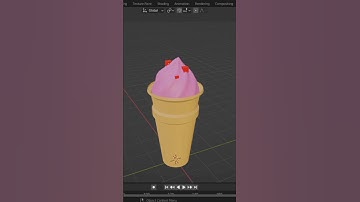 Ice Cream Swirl Modeling using Blender #blender3d #3ddesign #blender #3danimation #3dmodeling