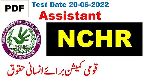 NCHR Assistant  Complete solved Paper held on  20 06 2022,with PDF