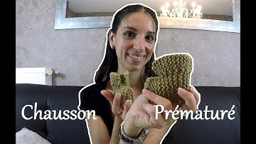 TUTO TRICOT : tricoter des chaussons pour bébé /  knitting booties for premature baby