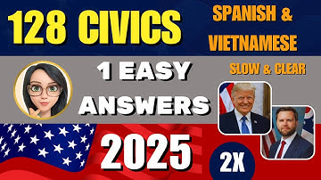 128 CIVICS QUESTIONS & ANSWERS 2025 🛑 USCIS 128 CIVICS questions and SIMPLE Answers128🛑SLOW & REPEAT