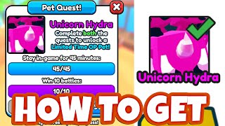 HOW TO GET The UNICORN HYDRA PET QUEST In Roblox Arm Wrestle Simulator!