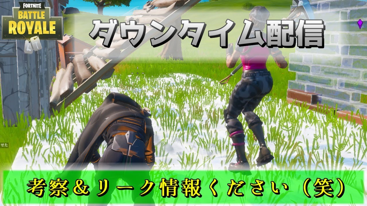 Fortnite ダウンタイム配信 １８時から動画公開 Youtube