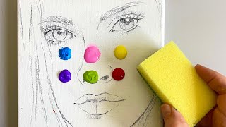 How to Paint a Portrait / Acrylic Painting Technique