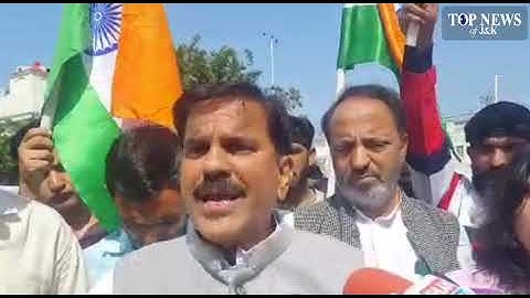 JKNPP senior leader Harsh Dev Singh joined the protesting Fire and Emergency Services aspirants