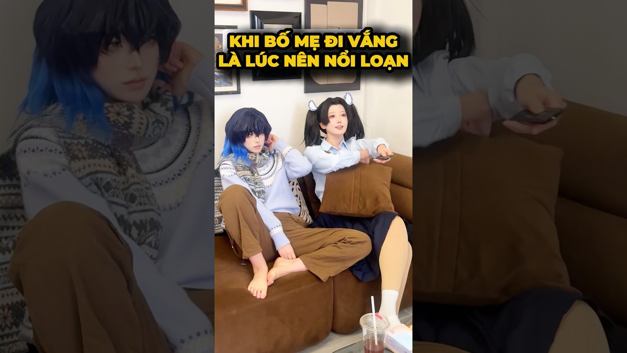 Khi bố mẹ đi vắng...😈- Truyện nhà Ỉn (Inosuke-Aoi) #cosplay #shorts #minnacosplay