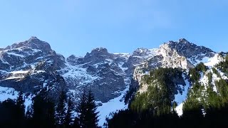 Snowy Mountain Panorama Stock Video