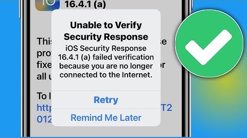 How To Fix Unable to verify security response error in iOS 16.4.1 (a) ( Fixed Unable To Verify Error