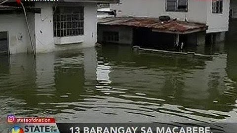 SONA: 13 barangay sa Macabebe, Pampanga, lubog sa baha