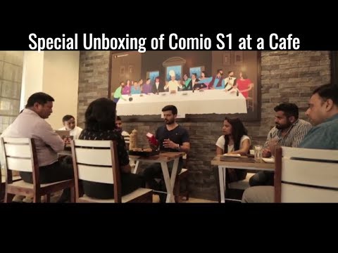 Special Unboxing of Comio S1 at a Cafe