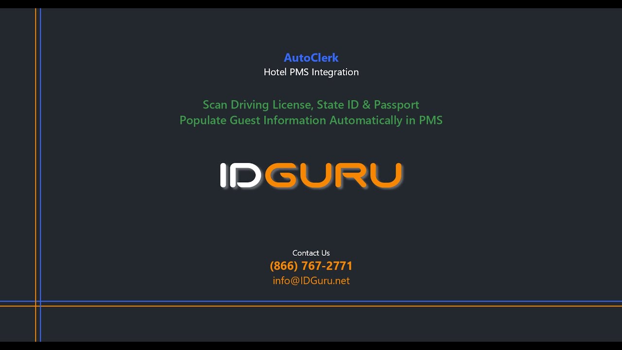IDGuru AutoClerk Hotel PMS Interface YouTube