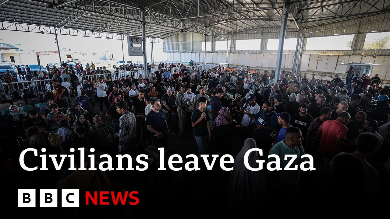 Israel-Gaza: Civilians leave Gaza via Rafah crossing with Egypt – BBC News