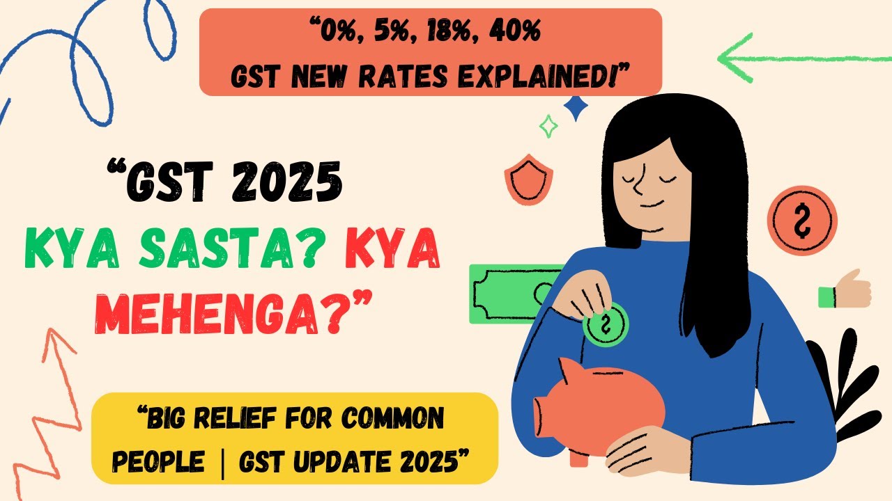 New GST Rates 2025 | 0%, 5%, 18%, 40% Slabs | Simple Explanation in Hindi, GST Reforms 2025
