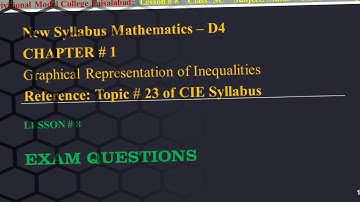 Lesson # 8   Mathematics D4 SC   Graphical Representation Of Inequalities, by Zahid Hussain