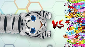 1 PRO VS 99+ NOOBS BOTS / Snake.io