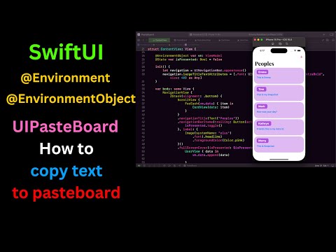 How to use UIPasteboard & @EnvironmentObject & @Environment in SwiftUI - iOS Development