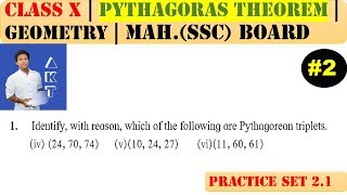 PYTHAGORAS THEOREM [Part 2] | Class 10 | Practice set 2.1 (MATHS 2) | Mah. Board | Q1 [iv, v, vi]