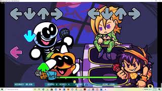 Narancia and Fugo vs Skid and Pump singing "The World Revolving" in FNF screenshot 3