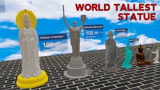 World Tallest Statues size Comparison 3D Animation  - Comparison 3d Animation