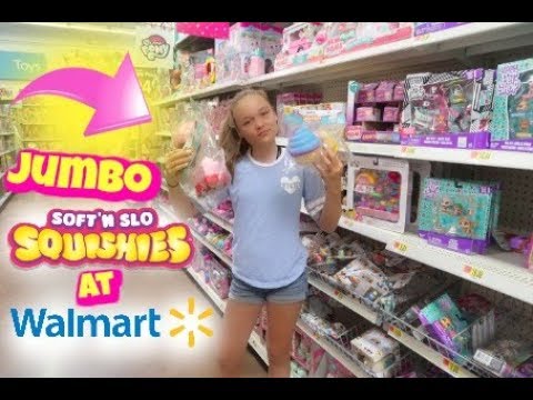 NEW JUMBO SOFT N SLO SQUISHIES AND NICKELODEON SLIME AT WALMART! - YouTube