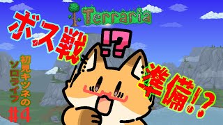 #4【Terraria】初見キツネのソロライフ～ボス戦の準備する！～【ちゅうけんぽちこう】