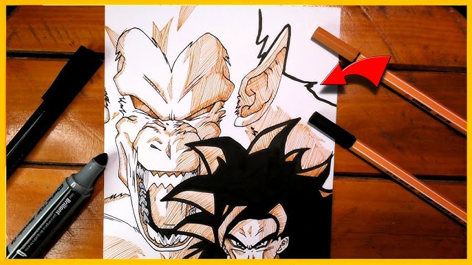 Arte em desenhar br - Desenho do Goku Super Saiyajin 3 🖋💪