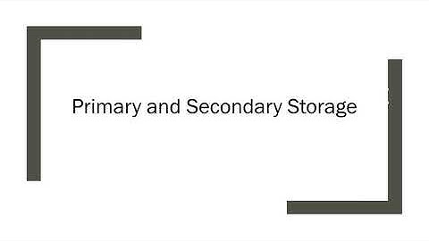 GCSE Computer Science Revision  : Primary and secondary Storage