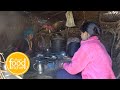 nettle soup with rice || village food kitchen || lajimbudha ||