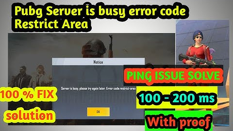Pubg Server is busy code Restrict area | 100 % solve | Fix high ping problem in pubg mobile lite