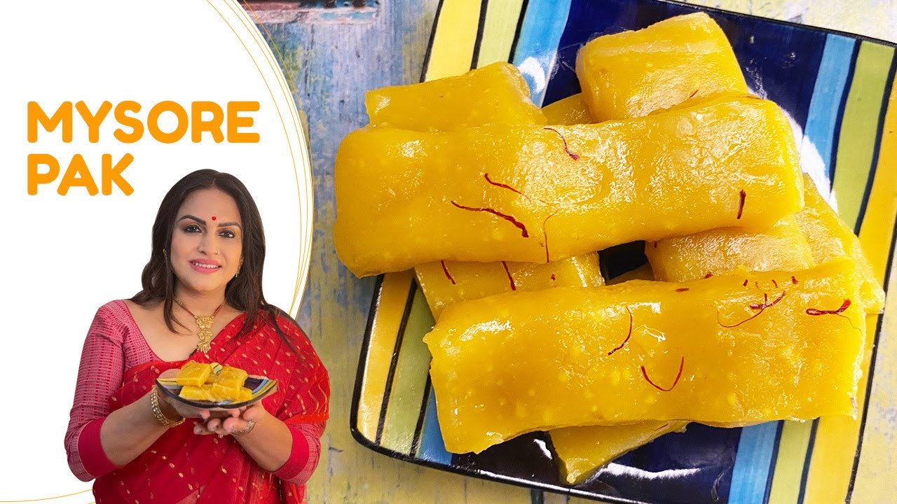 How to make Mysore Pak in simple steps | Soft Mysore Pak Recipe | Ghee Mysore Pak | Ananya Banerjee