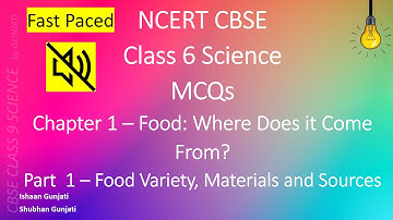 NCERT CBSE Class 6 Science - Chapter 1 Part 1: Food: Where Does it Come From? - Quiz/Question Answer