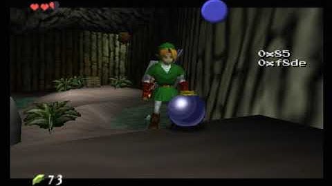 Setup for bottle B in grotto w bomb