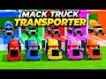 TRANSPORTING ALL MIXER TRUCK LAFARGE VEHICLES WITH MACK TRUCKS TRANSPORTER ! FS22 #55