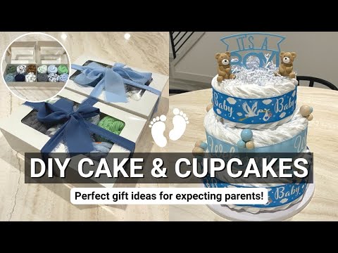 How to Make a Diaper Cake & Onesie Cupcakes